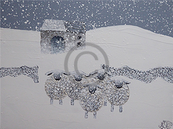 Sheep Paintings on Canvas